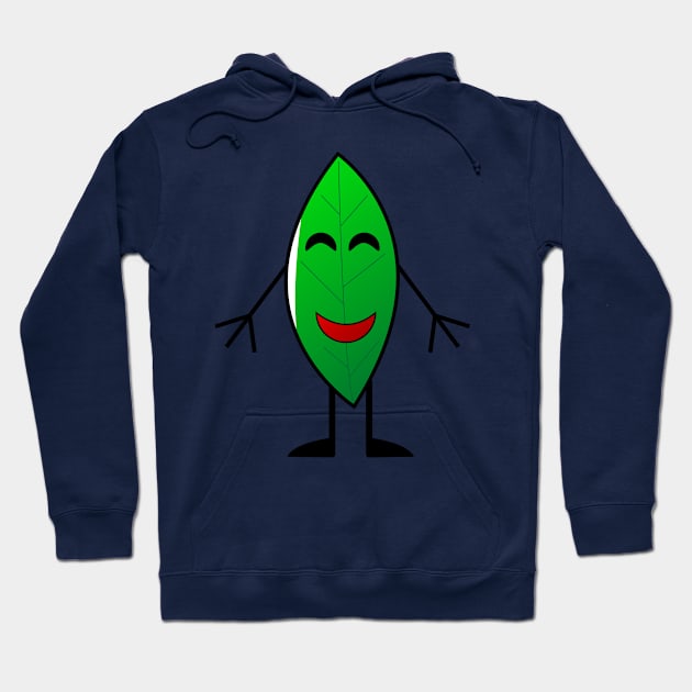 Leaf blushed smile doodle Hoodie by Home of Vector